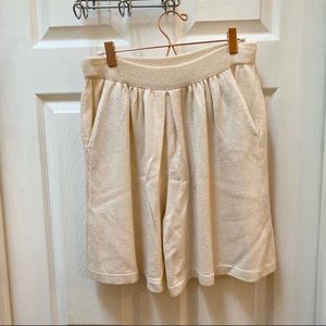 Perfect St John shorts size 6 cream highwaist lounge santana knit Marie Ivory